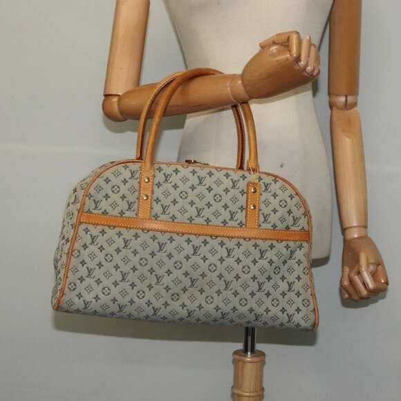 LOUIS VUITTON Monogram Mini Marie Hand Bag Blue M92003 LV Auth am8144 - Picture 14 of 16